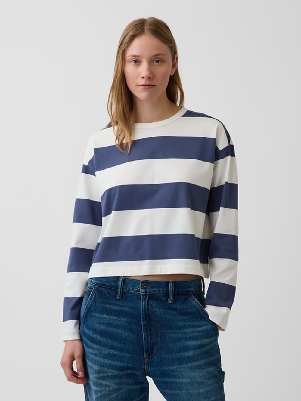 Gap knit oversized crop tshirt